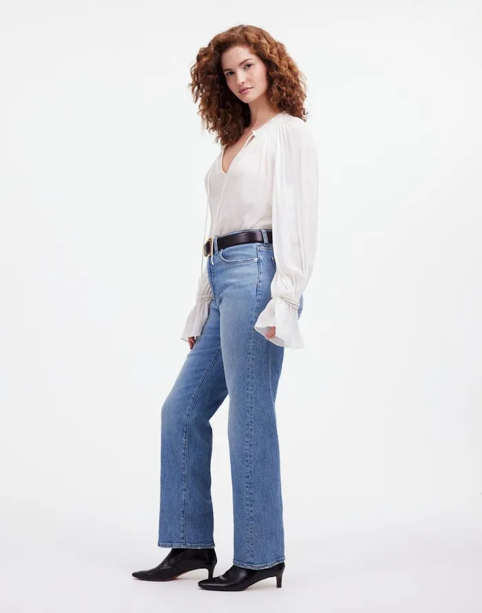 Women Jeans Madewell The Curvy 03990s Straight Jean Rondell Wash