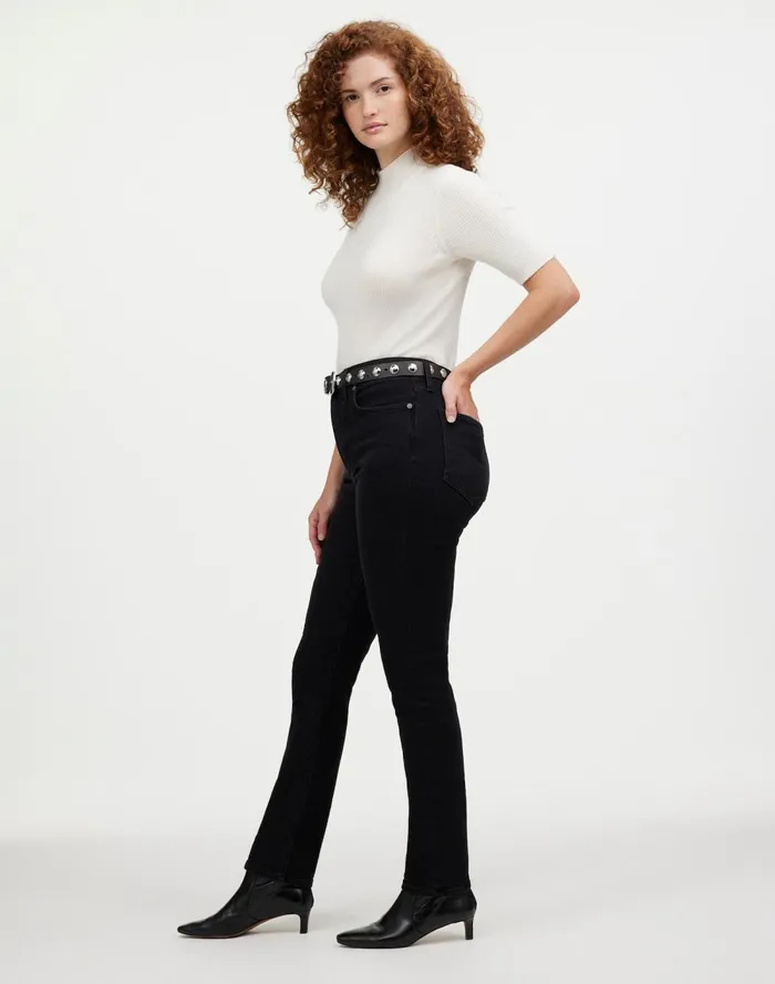 Women Jeans Madewell The Curvy Perfect Vintage Jean Black Frost