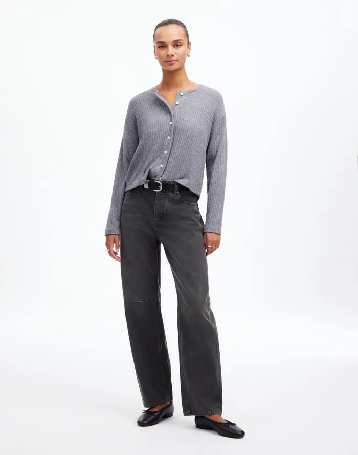 Women Jeans Madewell The Darted BarrelLeg Jean Olenda Wash