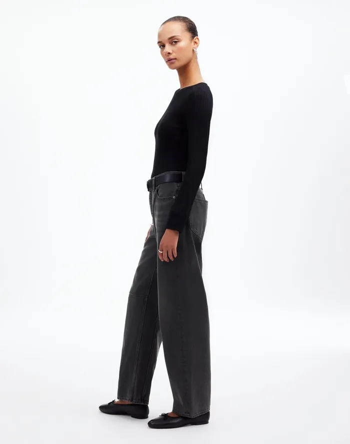Women Jeans Madewell The Darted BarrelLeg Jean Olenda Wash
