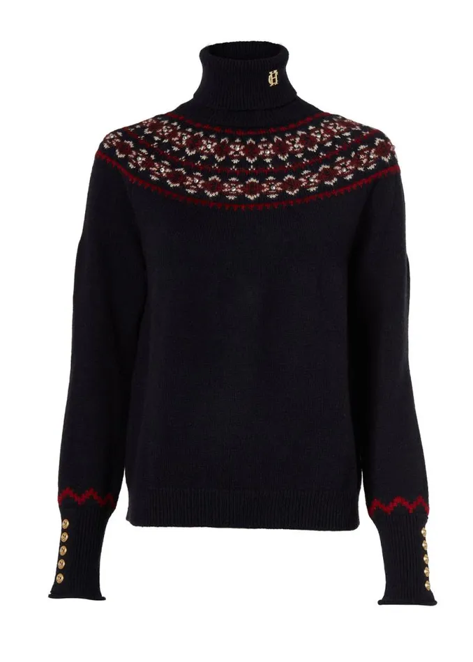 Women Jennifer Roll Neck Knit Ink Navy Holland Cooper Knitwear Women Jennifer Roll Neck Knit Ink Navy Holland Cooper Knitwear