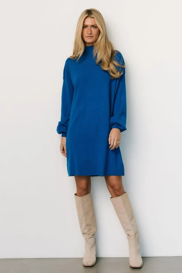 Women Jennings Sweater Dress Cobalt Blue Baltic Born Short Dresses