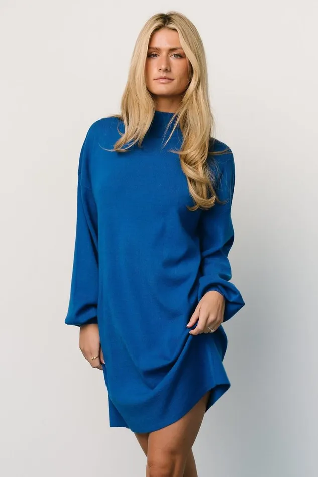 Women Jennings Sweater Dress Cobalt Blue Baltic Born Short Dresses Women Jennings Sweater Dress Cobalt Blue Baltic Born Short Dresses