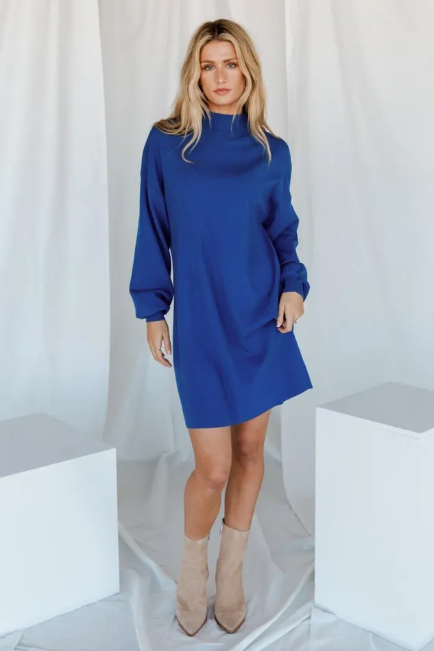 Women Jennings Sweater Dress Cobalt Blue Baltic Born Short Dresses Women Jennings Sweater Dress Cobalt Blue Baltic Born Short Dresses