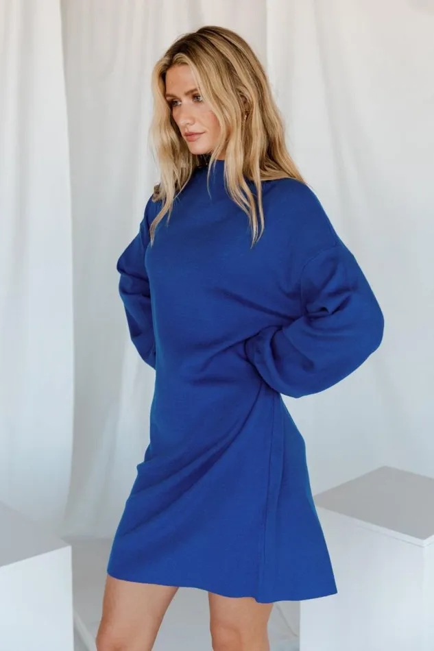 Women Jennings Sweater Dress Cobalt Blue Baltic Born Short Dresses Women Jennings Sweater Dress Cobalt Blue Baltic Born Short Dresses