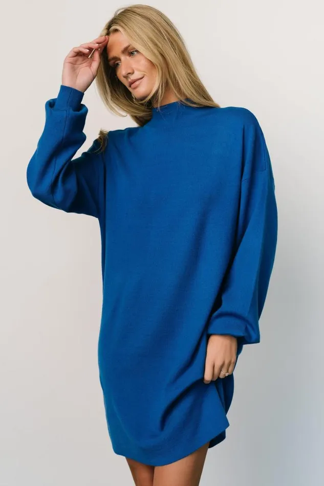 Women Jennings Sweater Dress Cobalt Blue Baltic Born Short Dresses Women Jennings Sweater Dress Cobalt Blue Baltic Born Short Dresses