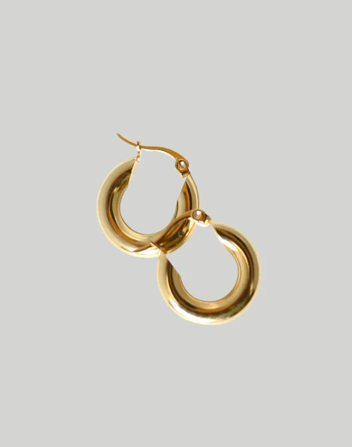 Women Jewelry Madewell Iris 1956 Jewelry Good Karma Hoops Gold