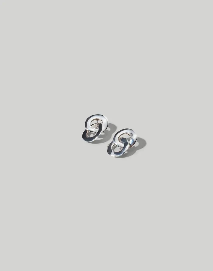 Women Jewelry Madewell Maslo Jewelry Linked Earrings Silver