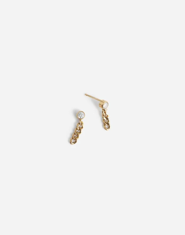 Women Jewelry Madewell Sara Patino Jewelry Chain Drop Earrings Gold