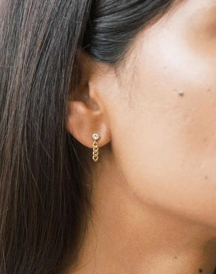 Women Jewelry Madewell Sara Patino Jewelry Chain Drop Earrings Gold
