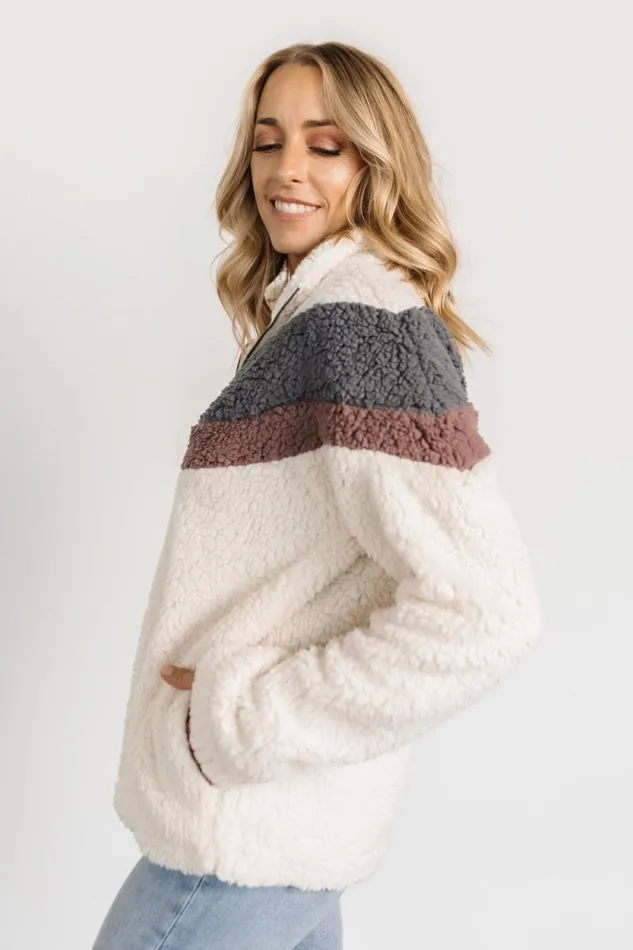 Women Jodie Sherpa Jacket Cream Multi Baltic Born Outerwear Women Jodie Sherpa Jacket Cream Multi Baltic Born Outerwear