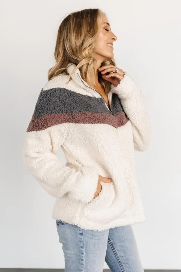 Women Jodie Sherpa Jacket Cream Multi Baltic Born Outerwear Women Jodie Sherpa Jacket Cream Multi Baltic Born Outerwear