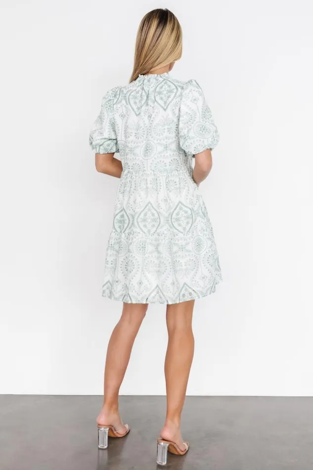 Women Josie Eyelet Babydoll Dress White Sage Baltic Born Short Dresses Women Josie Eyelet Babydoll Dress White Sage Baltic Born Short Dresses