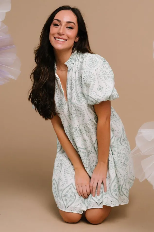 Women Josie Eyelet Babydoll Dress White Sage Baltic Born Short Dresses Women Josie Eyelet Babydoll Dress White Sage Baltic Born Short Dresses
