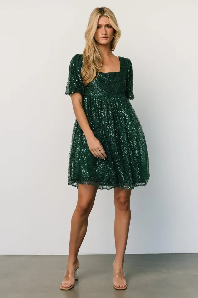 Women Joy Sequin Pearl Short Dress Green Baltic Born Short Dresses Women Joy Sequin Pearl Short Dress Green Baltic Born Short Dresses