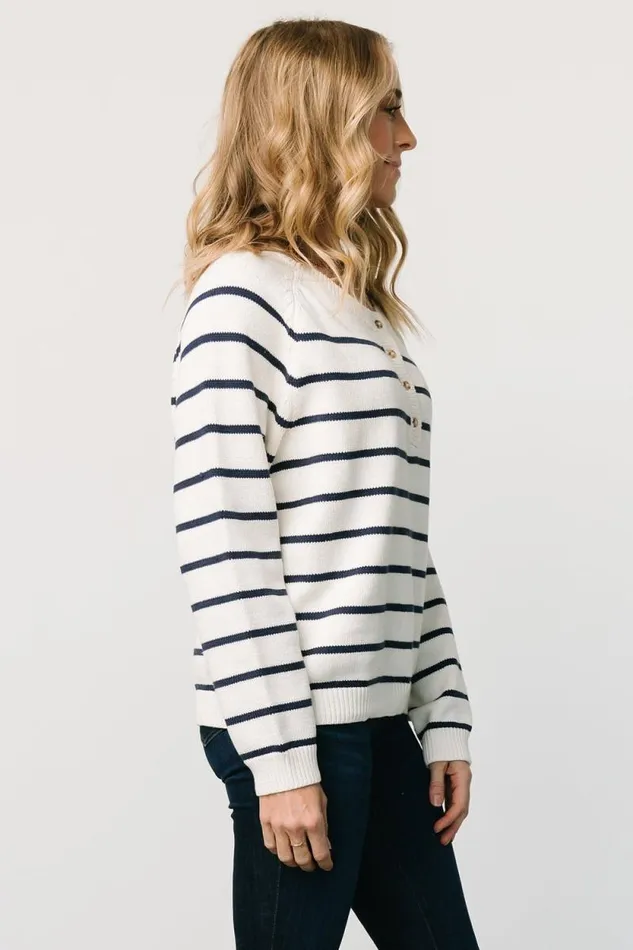 Women Julien Striped Sweater Cream Navy Baltic Born Sweaters Women Julien Striped Sweater Cream Navy Baltic Born Sweaters