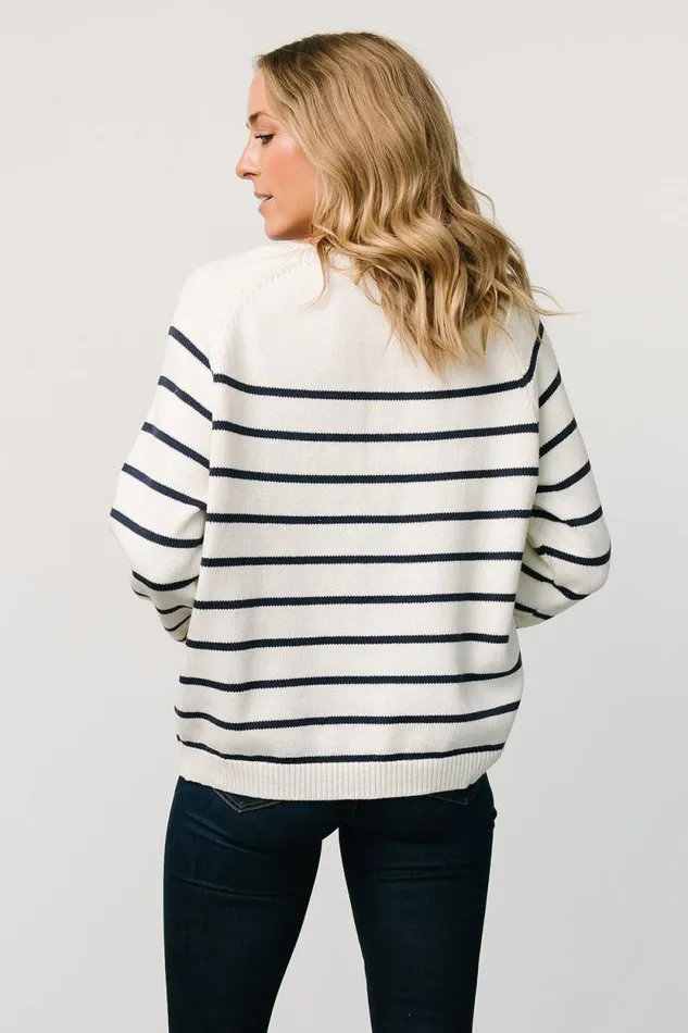 Women Julien Striped Sweater Cream Navy Baltic Born Sweaters Women Julien Striped Sweater Cream Navy Baltic Born Sweaters