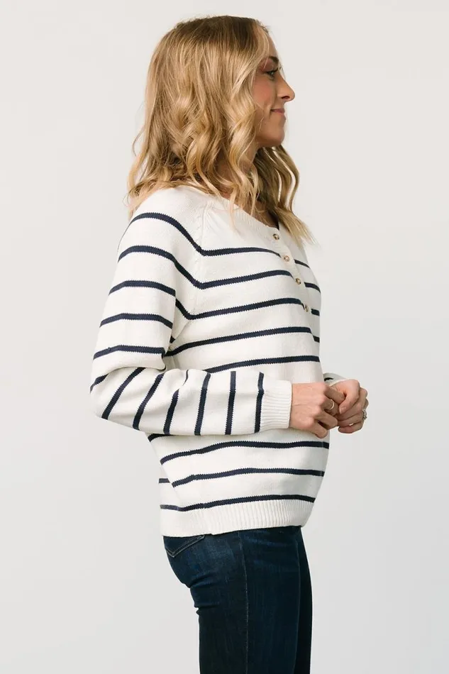 Women Julien Striped Sweater Cream Navy Baltic Born Sweaters Women Julien Striped Sweater Cream Navy Baltic Born Sweaters