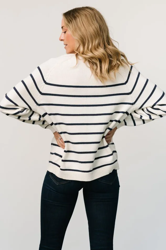 Women Julien Striped Sweater Cream Navy Baltic Born Sweaters Women Julien Striped Sweater Cream Navy Baltic Born Sweaters