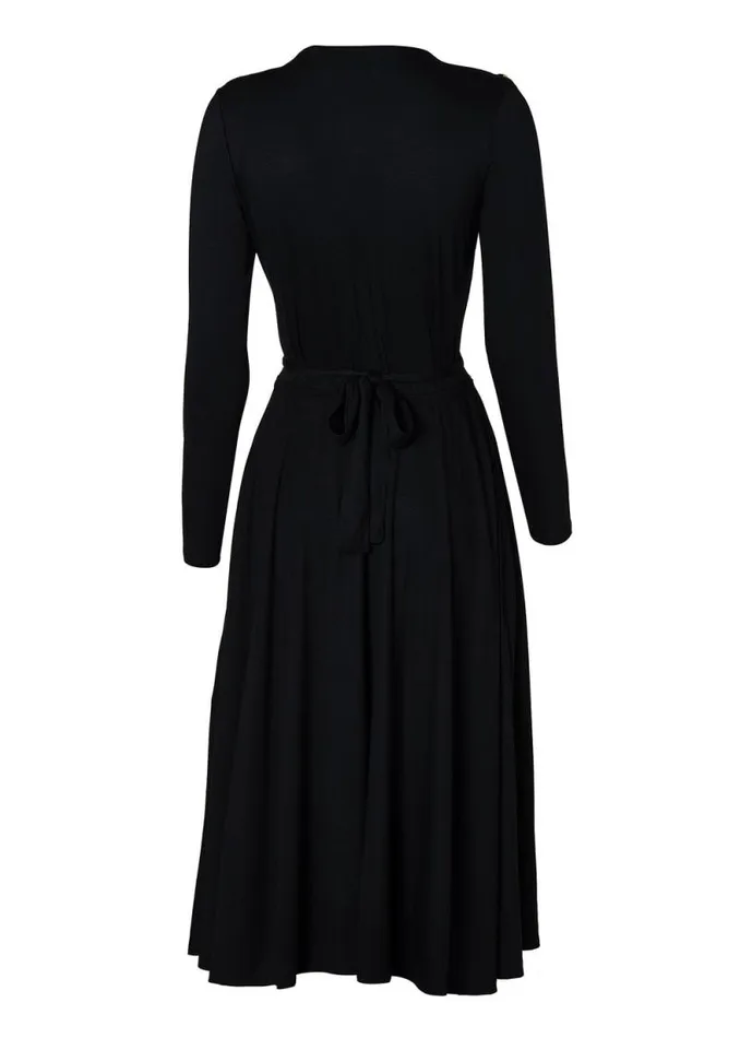 Women Juliette Midi Wrap Dress Black Holland Cooper Dresses Women Juliette Midi Wrap Dress Black Holland Cooper Dresses