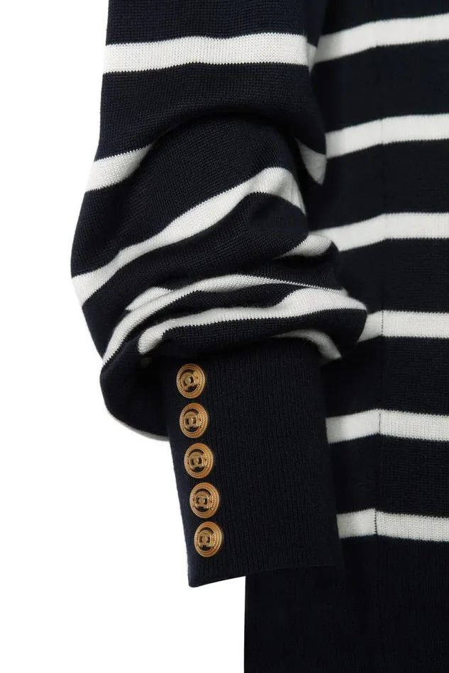 Women Kelsie Roll Neck Knit Ink Navy Natural Stripe Holland Cooper Knitwear Women Kelsie Roll Neck Knit Ink Navy Natural Stripe Holland Cooper Knitwear
