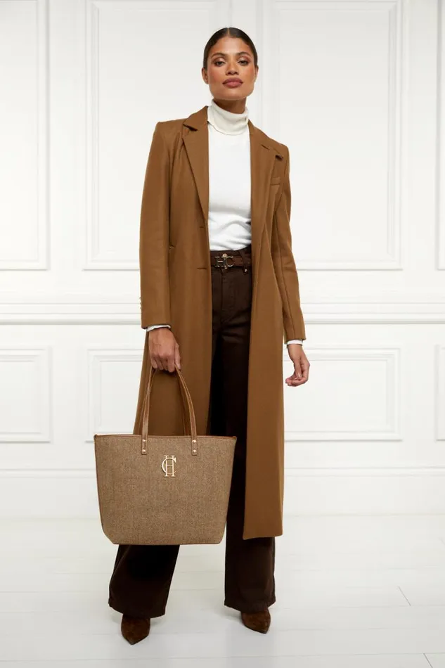 Women Kensington Tote Bag Tan Herringbone Holland Cooper Bags Women Kensington Tote Bag Tan Herringbone Holland Cooper Bags