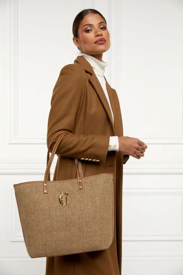 Women Kensington Tote Bag Tan Herringbone Holland Cooper Bags Women Kensington Tote Bag Tan Herringbone Holland Cooper Bags