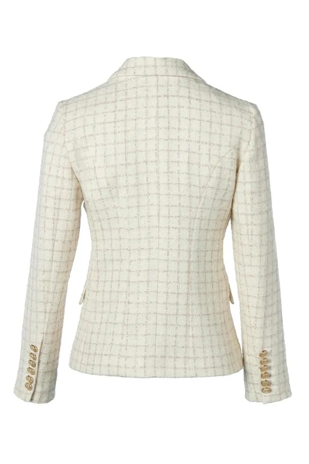 Women Knightsbridge Blazer Ivory Sparkle Tweed Holland Cooper Blazers