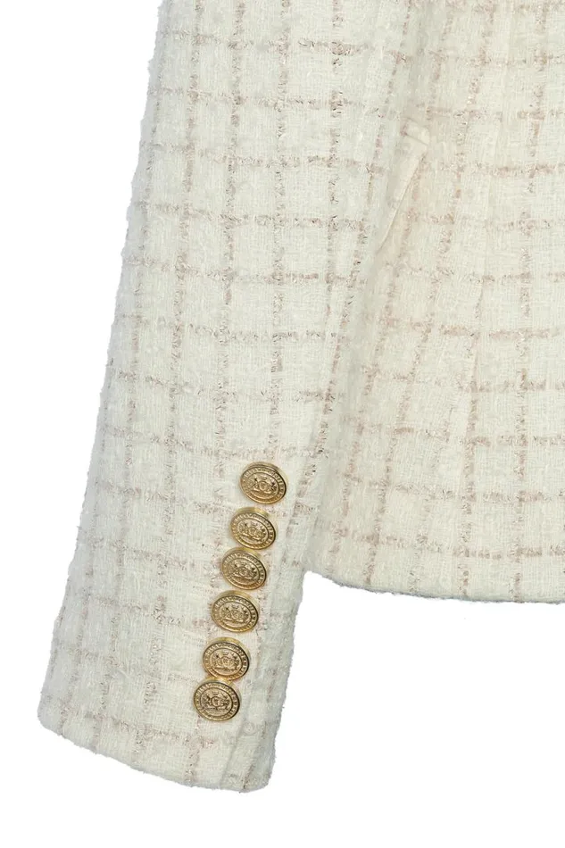Women Knightsbridge Blazer Ivory Sparkle Tweed Holland Cooper Blazers