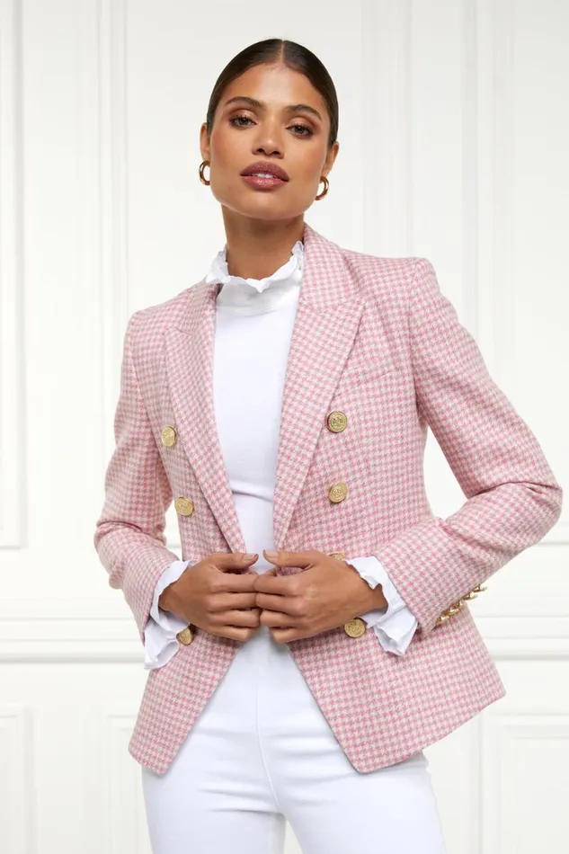 Women Knightsbridge Blazer Light Pink Puppytooth Holland Cooper Blazers