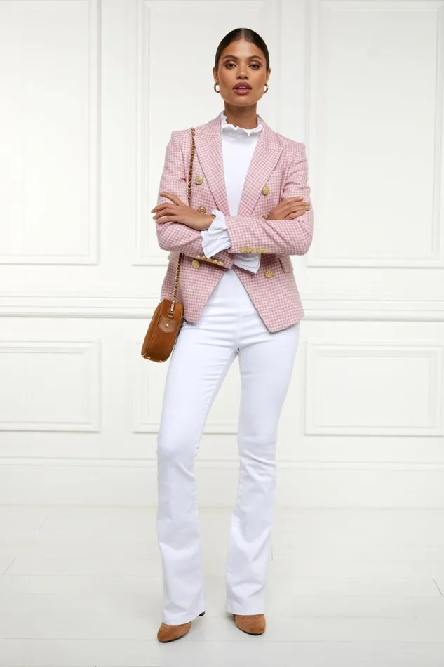 Women Knightsbridge Blazer Light Pink Puppytooth Holland Cooper Blazers