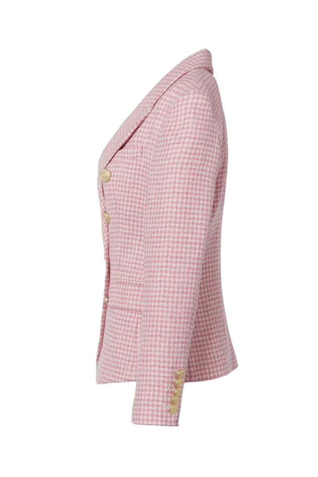 Women Knightsbridge Blazer Light Pink Puppytooth Holland Cooper Blazers