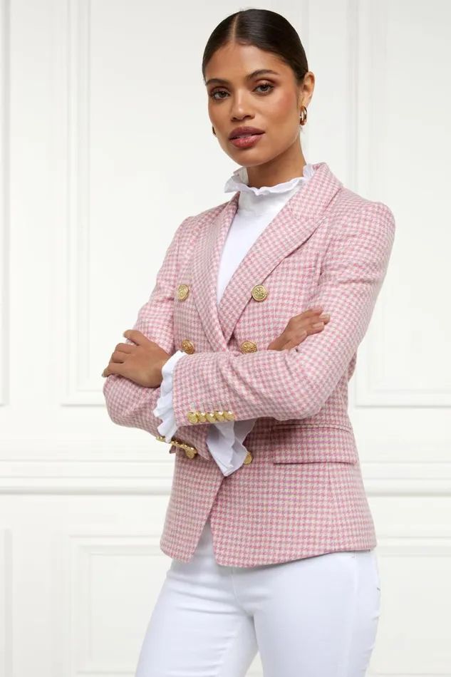 Women Knightsbridge Blazer Light Pink Puppytooth Holland Cooper Blazers