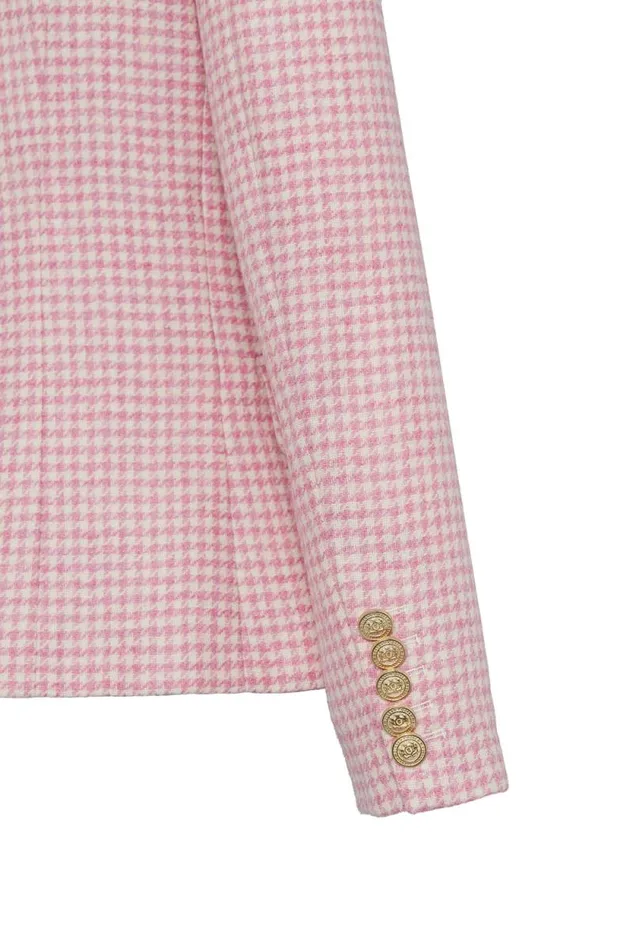 Women Knightsbridge Blazer Light Pink Puppytooth Holland Cooper Blazers