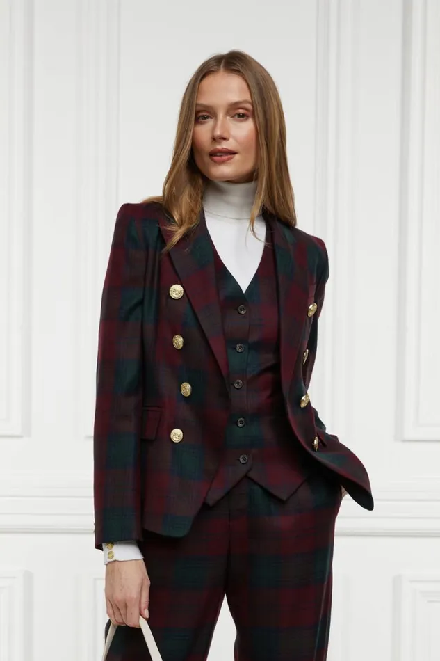 Women Knightsbridge Blazer Mulberry Tartan Holland Cooper Tailoring