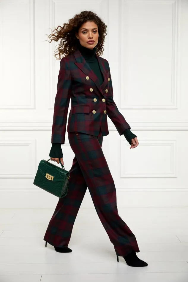 Women Knightsbridge Blazer Mulberry Tartan Holland Cooper Tailoring Women Knightsbridge Blazer Mulberry Tartan Holland Cooper Tailoring