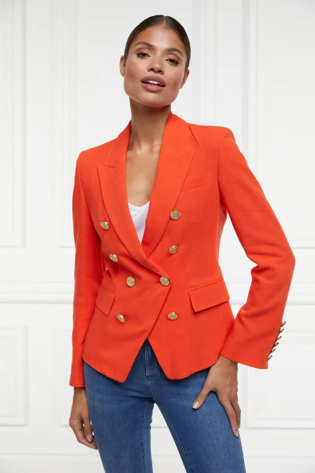 Women Knightsbridge Blazer Neroli Linen Holland Cooper Blazers