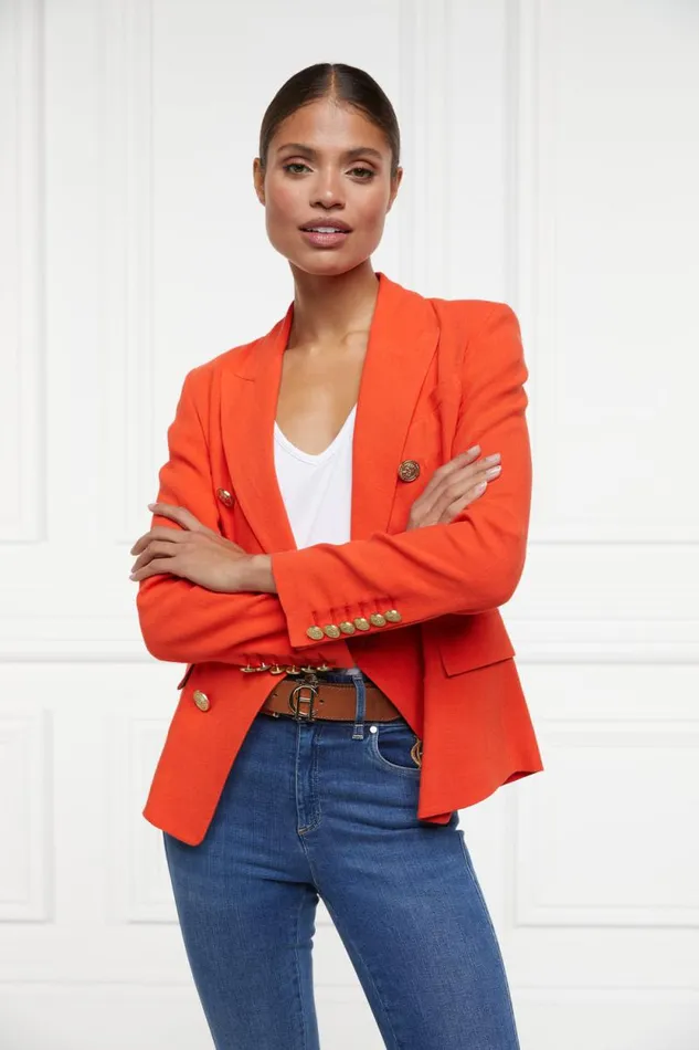 Women Knightsbridge Blazer Neroli Linen Holland Cooper Blazers