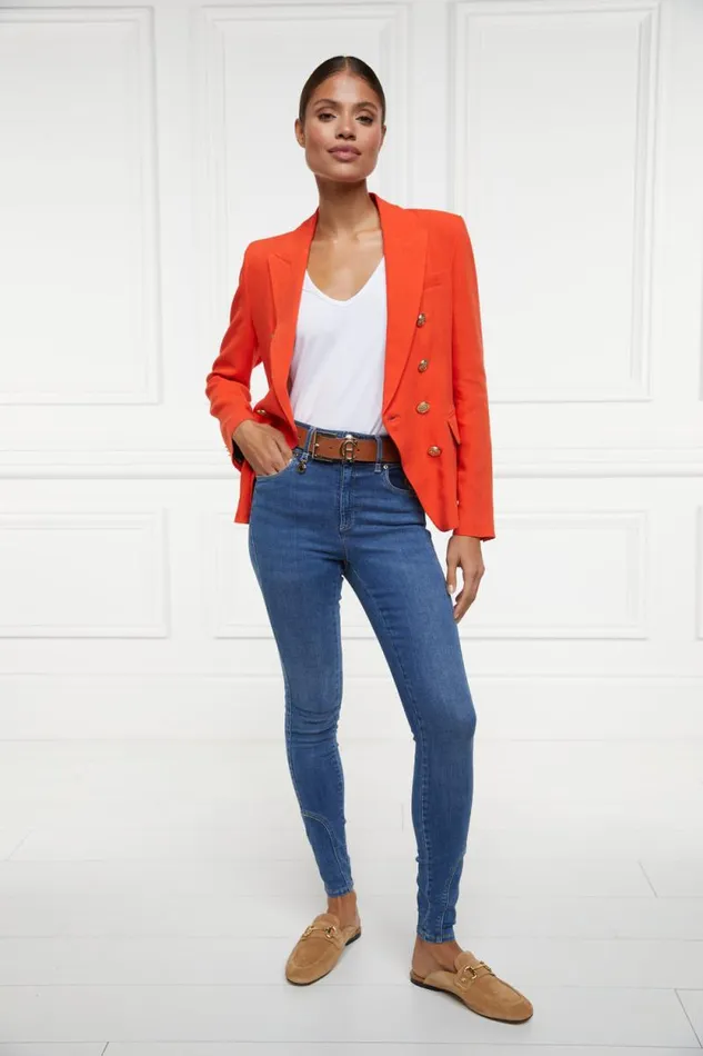 Women Knightsbridge Blazer Neroli Linen Holland Cooper Blazers