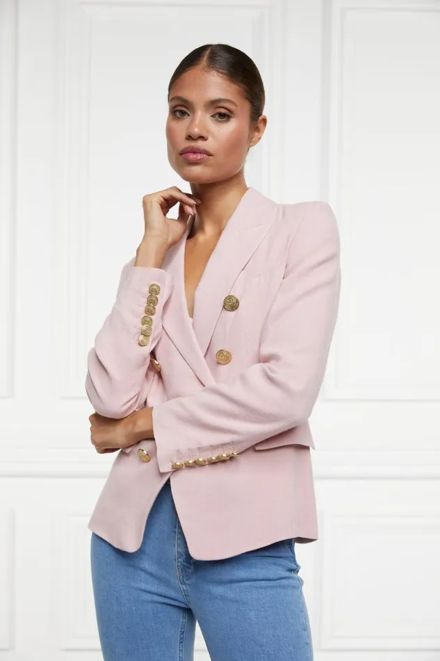 Women Knightsbridge Blazer Pink Linen Holland Cooper Blazers