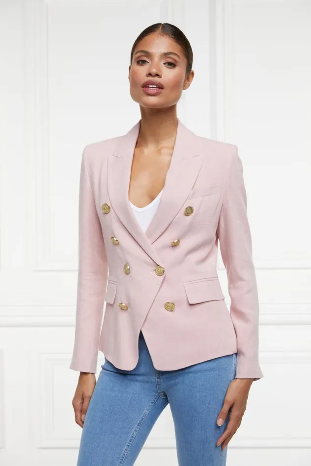 Women Knightsbridge Blazer Pink Linen Holland Cooper Blazers