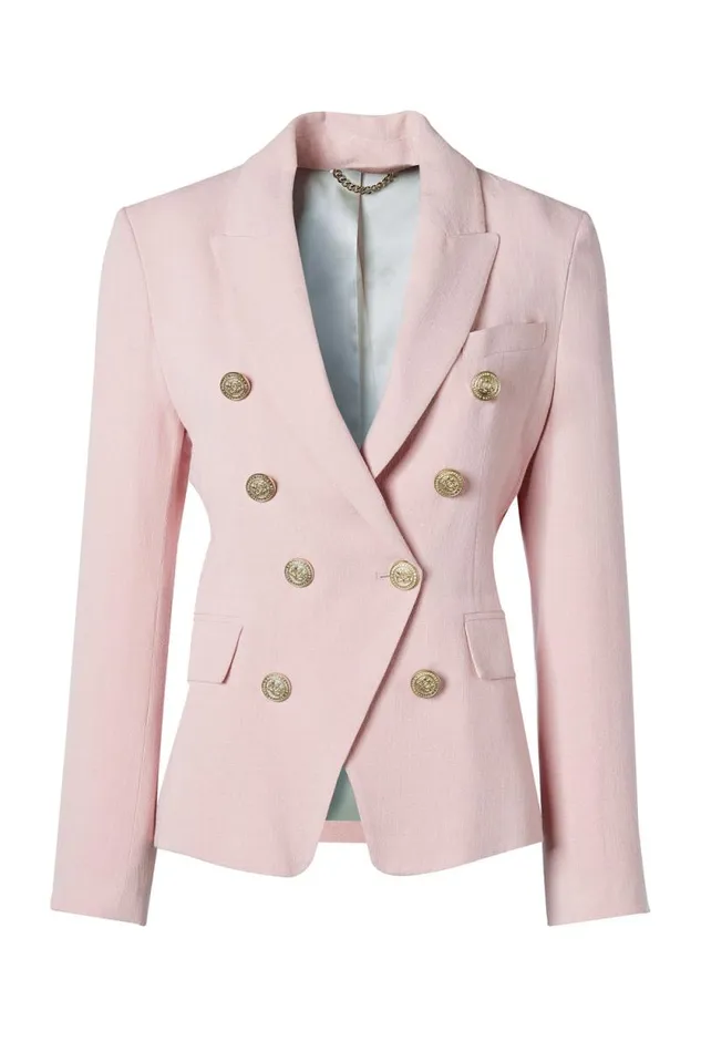 Women Knightsbridge Blazer Pink Linen Holland Cooper Blazers