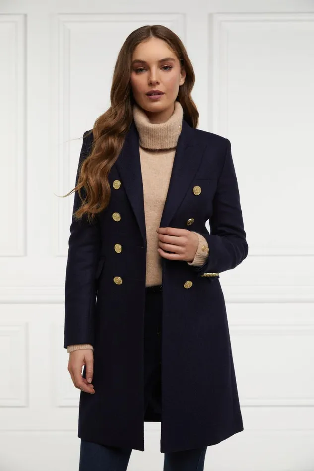 Women Knightsbridge Coat Navy Holland Cooper Tailoring
