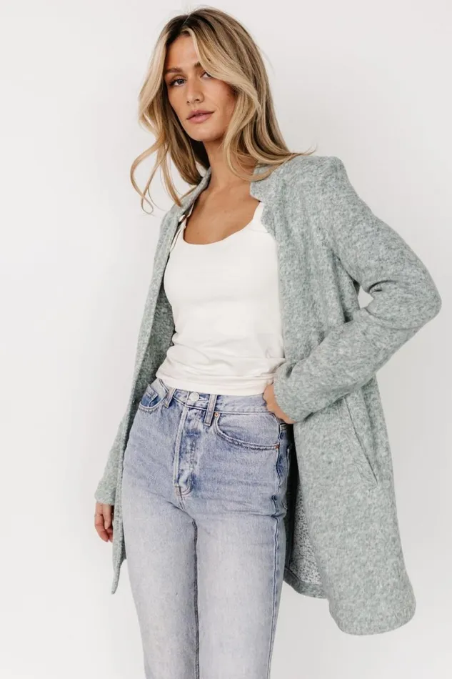 Women Knoll Notch Jacket Heather Sage Baltic Born Outerwear Women Knoll Notch Jacket Heather Sage Baltic Born Outerwear