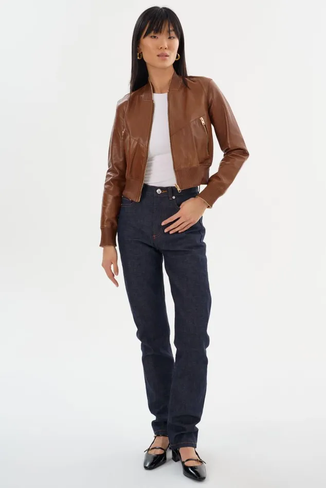 Women KORDELLA Reversible Leather Bomber Jacket Luggagegold LAMARQUE Leather Jackets Women KORDELLA Reversible Leather Bomber Jacket Luggagegold LAMARQUE Leather Jackets