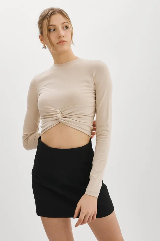Women KSENIA Twist Top Latte LAMARQUE Tops