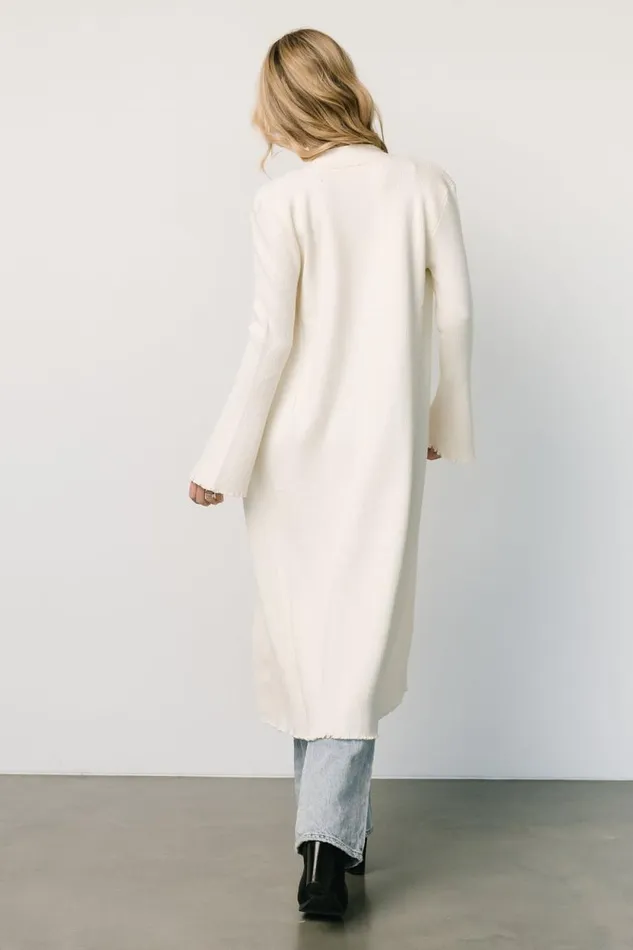 Women Lauren Ribbed Cardigan Ivory Baltic Born Sweaters Women Lauren Ribbed Cardigan Ivory Baltic Born Sweaters