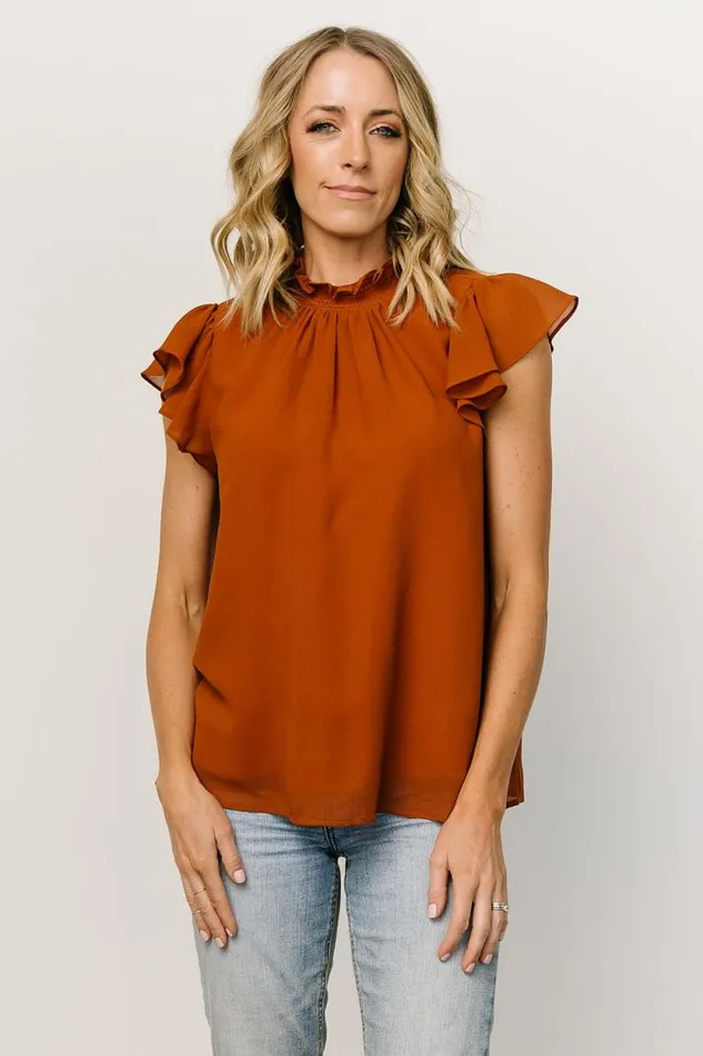 Women Leah Mock Neck Top Spice Baltic Born Blouses and Shirts