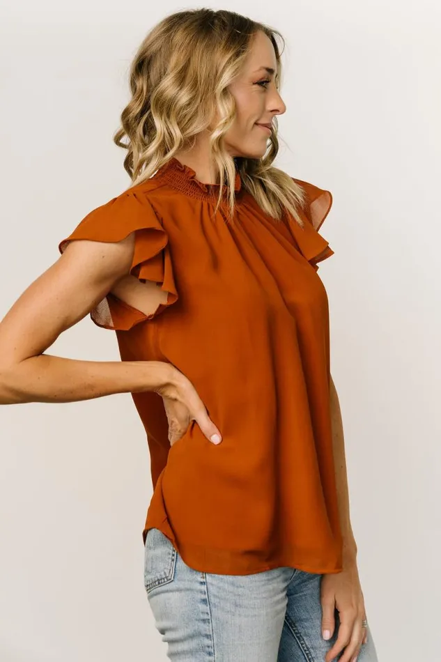 Women Leah Mock Neck Top Spice Baltic Born Blouses and Shirts Women Leah Mock Neck Top Spice Baltic Born Blouses and Shirts