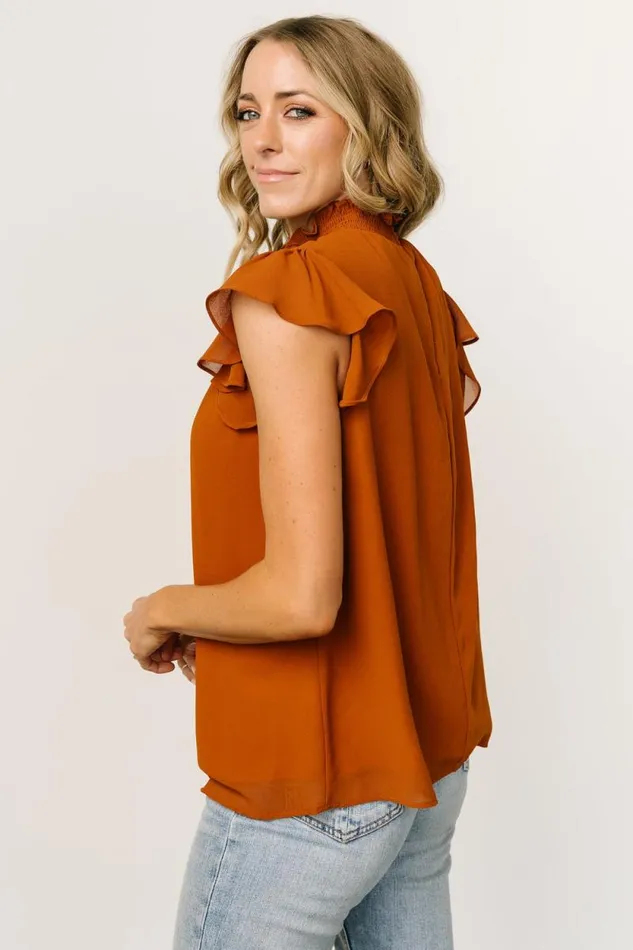 Women Leah Mock Neck Top Spice Baltic Born Blouses and Shirts Women Leah Mock Neck Top Spice Baltic Born Blouses and Shirts